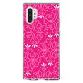 thumbnail image 1 of DistinctInk Clear Shockproof Hybrid Case for Galaxy Note 10 PLUS (6.8" Screen) - TPU Bumper, Acrylic Back, Tempered Glass Screen Protector - Neon Pink White Floral, 1 of 1