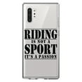 thumbnail image 1 of DistinctInk Clear Shockproof Hybrid Case for Galaxy Note 10 PLUS (6.8" Screen) - TPU Bumper Acrylic Back Tempered Glass Screen Protector - Riding is A Passion - horses, 1 of 1