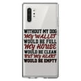 thumbnail image 1 of DistinctInk Clear Shockproof Hybrid Case for Galaxy Note 10 PLUS (6.8" Screen) - TPU Bumper Acrylic Back Tempered Glass Screen Protector - Without Dog, Wallet Full House Clean, 1 of 1