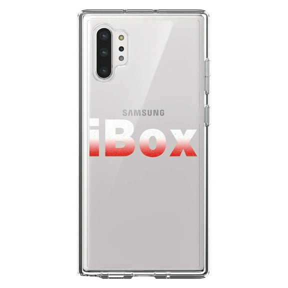 DistinctInk Clear Shockproof Hybrid Case for Galaxy Note 10 PLUS (6.8" Screen) - TPU Bumper Acrylic Back Tempered Glass Screen Protector - iBox Boxing