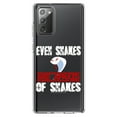 thumbnail image 1 of DistinctInk Clear Shockproof Hybrid Case for Galaxy Note 20 ULTRA (6.9" Screen) - TPU Bumper Acrylic Back Tempered Glass Screen Protector - Even Snakes are Afraid of Snakes, 1 of 3