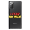 thumbnail image 1 of DistinctInk Clear Shockproof Hybrid Case for Galaxy Note 20 ULTRA (6.9" Screen) - TPU Bumper Acrylic Back Tempered Glass Screen Protector - I Fear No Beer, 1 of 3