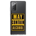 thumbnail image 1 of DistinctInk Clear Shockproof Hybrid Case for Galaxy Note 20 ULTRA (6.9" Screen) - TPU Bumper Acrylic Back Tempered Glass Screen Protector - May Contain Alcohol Warning Sign, 1 of 3