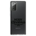 thumbnail image 1 of DistinctInk Clear Shockproof Hybrid Case for Galaxy Note 20 ULTRA (6.9" Screen) - TPU Bumper Acrylic Back Tempered Glass Screen Protector - Merry Christmas Mistletoe - Black, 1 of 3