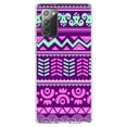 thumbnail image 1 of DistinctInk Clear Shockproof Hybrid Case for Galaxy Note 20 ULTRA (6.9" Screen) - TPU Bumper, Acrylic Back, Tempered Glass Screen Protector - Pink Green Aztec Tribal, 1 of 3