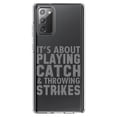 thumbnail image 1 of DistinctInk Clear Shockproof Hybrid Case for Galaxy Note 20 ULTRA (6.9" Screen) - TPU Bumper Acrylic Back Tempered Glass Screen Protector - It's About Playing Catch & Throwing Strikes, 1 of 3