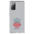 thumbnail image 1 of DistinctInk Clear Shockproof Hybrid Case for Galaxy Note 20 ULTRA (6.9" Screen) - TPU Bumper, Acrylic Back, Tempered Glass Screen Protector - Proverbs 3:5 - Trust In The Lord All Your Heart, 1 of 3