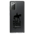 thumbnail image 1 of DistinctInk Clear Shockproof Hybrid Case for Galaxy Note 20 ULTRA (6.9" Screen) - TPU Bumper Acrylic Back Tempered Glass Screen Protector - Ride A Horse for Instant Happiness, 1 of 3
