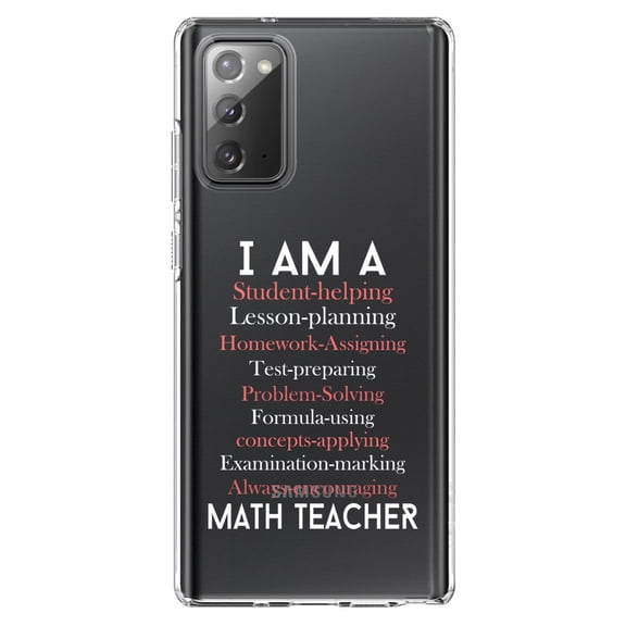 DistinctInk Clear Shockproof Hybrid Case for Galaxy Note 20 ULTRA (6.9" Screen) - TPU Bumper Acrylic Back Tempered Glass Screen Protector - Teacher Student Helping Homework Encourage