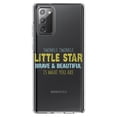 thumbnail image 1 of DistinctInk Clear Shockproof Hybrid Case for Galaxy Note 20 ULTRA (6.9" Screen) - TPU Bumper Acrylic Back Tempered Glass Screen Protector - Twinkle Little Star Brave & Beautiful You Are, 1 of 3