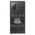 thumbnail image 1 of DistinctInk Clear Shockproof Hybrid Case for Galaxy Note 20 ULTRA (6.9" Screen) - TPU Bumper Acrylic Back Tempered Glass Screen Protector - You Are Purrfect, 1 of 3