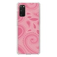 thumbnail image 1 of DistinctInk Clear Shockproof Hybrid Case for Galaxy S20 PLUS / 5G (6.7" Screen) - TPU Bumper, Acrylic Back, Tempered Glass Screen Protector - Big Pink Paisley, 1 of 2