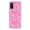 thumbnail image 1 of DistinctInk Clear Shockproof Hybrid Case for Galaxy S20 PLUS / 5G (6.7" Screen) - TPU Bumper, Acrylic Back, Tempered Glass Screen Protector - Preppy Pattern - Pink & White Flowers Floral, 1 of 2