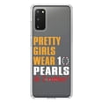 thumbnail image 1 of DistinctInk Clear Shockproof Hybrid Case for Galaxy S20 PLUS / 5G (6.7" Screen) - TPU Bumper Acrylic Back Tempered Glass Screen Protector - Pretty Girls Wear 10 Pearls 2 Rubies, 1 of 2