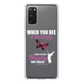 thumbnail image 1 of DistinctInk Clear Shockproof Hybrid Case for Galaxy S20 PLUS / 5G (6.7" Screen) - TPU Bumper Acrylic Back Tempered Glass Screen Protector - See Butterfly, Angel is Nearby, 1 of 2
