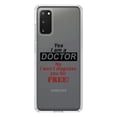 thumbnail image 1 of DistinctInk Clear Shockproof Hybrid Case for Galaxy S20 PLUS / 5G (6.7" Screen) - TPU Bumper Acrylic Back Tempered Glass Screen Protector - Yes I Am a Doctor Won't Diagnose for Free, 1 of 2