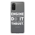 thumbnail image 1 of DistinctInk Clear Shockproof Hybrid Case for Galaxy S20 / S20 5G (6.2" Screen) - TPU Bumper Acrylic Back Tempered Glass Screen Protector - Engine Mechanics Do It With More Thrust, 1 of 2
