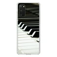 thumbnail image 1 of DistinctInk Clear Shockproof Hybrid Case for Galaxy S20 / S20 5G (6.2" Screen) - TPU Bumper, Acrylic Back, Tempered Glass Screen Protector - Piano Keys Keyboard, 1 of 2