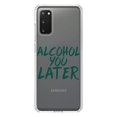 thumbnail image 1 of DistinctInk Clear Shockproof Hybrid Case for Galaxy S20 ULTRA / 5G (6.9" Screen) - TPU Bumper Acrylic Back Tempered Glass Screen Protector - Alcohol You Later, 1 of 2