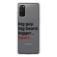thumbnail image 1 of DistinctInk Clear Shockproof Hybrid Case for Galaxy S20 ULTRA / 5G (6.9" Screen) - TPU Bumper Acrylic Back Tempered Glass Screen Protector - Big Guy. Big Beard. Bigger… Heart., 1 of 2