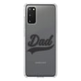 thumbnail image 1 of DistinctInk Clear Shockproof Hybrid Case for Galaxy S20 ULTRA / 5G (6.9" Screen) - TPU Bumper Acrylic Back Tempered Glass Screen Protector - Dad Word Graphic Black, 1 of 2