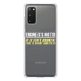 thumbnail image 1 of DistinctInk Clear Shockproof Hybrid Case for Galaxy S20 ULTRA / 5G (6.9" Screen) - TPU Bumper Acrylic Back Tempered Glass Screen Protector - Engineer's Motto If Isn't Broken Fix It, 1 of 2