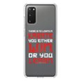 thumbnail image 1 of DistinctInk Clear Shockproof Hybrid Case for Galaxy S20 ULTRA / 5G (6.9" Screen) - TPU Bumper Acrylic Back Tempered Glass Screen Protector - No Losing in Karate - Win Or Learn, 1 of 2