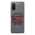 thumbnail image 1 of DistinctInk Clear Shockproof Hybrid Case for Galaxy S20 ULTRA / 5G (6.9" Screen) - TPU Bumper Acrylic Back Tempered Glass Screen Protector - Never Realized How Different Packing For Trip, 1 of 2