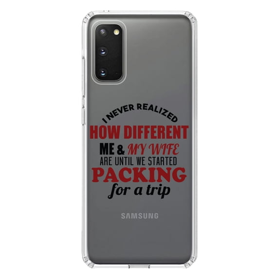DistinctInk Clear Shockproof Hybrid Case for Galaxy S20 ULTRA / 5G (6.9" Screen) - TPU Bumper Acrylic Back Tempered Glass Screen Protector - Never Realized How Different Packing For Trip