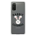 thumbnail image 1 of DistinctInk Clear Shockproof Hybrid Case for Galaxy S20 ULTRA / 5G (6.9" Screen) - TPU Bumper Acrylic Back Tempered Glass Screen Protector - Rabbit Cuteness - Bunny Ears, 1 of 2