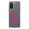thumbnail image 1 of DistinctInk Clear Shockproof Hybrid Case for Galaxy S20 ULTRA / 5G (6.9" Screen) - TPU Bumper Acrylic Back Tempered Glass Screen Protector - I'm Sorry Did I Just Roll My Eyes Out Loud - Pink, 1 of 2