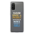 thumbnail image 1 of DistinctInk Clear Shockproof Hybrid Case for Galaxy S20 ULTRA / 5G (6.9" Screen) - TPU Bumper Acrylic Back Tempered Glass Screen Protector - Sugar Spice & Pearls Make Sorority Girls, 1 of 2