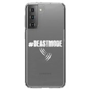 DistinctInk Clear Hybrid Case for Samsung Galaxy S21 6.2" Screen - #Beastmode Beast Mode - Raised Bezel Screen Guard