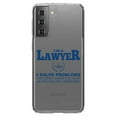 thumbnail image 1 of DistinctInk Clear Shockproof Hybrid Case for Galaxy S21 5G (6.2" Screen) - TPU Bumper Acrylic Back Tempered Glass Screen Protector - I'm A Lawyer - Solve Problems You Don't Know, 1 of 2
