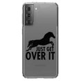 thumbnail image 1 of DistinctInk Clear Hybrid Case for Samsung Galaxy S21 (6.2" Screen) - Horse Jump - Lightweight Grip, 1 of 2