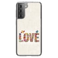 thumbnail image 1 of DistinctInk Clear Hybrid Case for Samsung Galaxy S21 (6.2" Screen) - Floral LOVE Birds - Lightweight Grip, 1 of 2