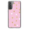 thumbnail image 1 of DistinctInk Clear Hybrid Case for Samsung Galaxy S21 Plus (6.7" Screen) - Triangles Pattern - Shockproof Protection, 1 of 2