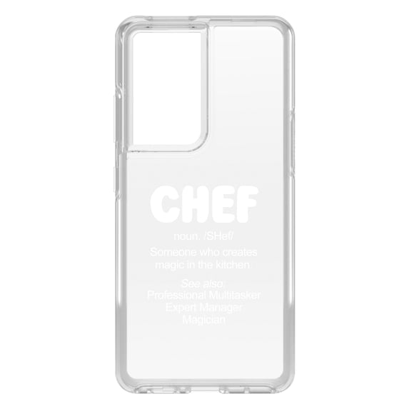 DistinctInk Clear Hybrid Case for Samsung Galaxy S21 Ultra (6.8" Screen) - Magic in the Kitchen - Slim Profile Design