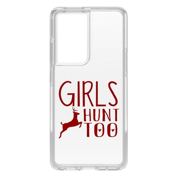 DistinctInk Clear Hybrid Case for Samsung Galaxy S21 Ultra (6.8" Screen) - Deer - Slim Profile Design
