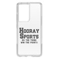 thumbnail image 1 of DistinctInk Clear Hybrid Case for Samsung Galaxy S21 Ultra (6.8" Screen) - Hooray Sports Do The Thing Win The Points - Slim Profile Design, 1 of 2