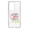 thumbnail image 1 of DistinctInk Clear Shockproof Hybrid Case for Galaxy S21 ULTRA 5G (6.8" Screen) - TPU Bumper Acrylic Back Tempered Glass Screen Protector - Mom, I'd Choose You as My Friend, 1 of 2