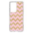thumbnail image 1 of DistinctInk Clear Hybrid Case for Samsung Galaxy S21 Ultra (6.8" Screen) - Chevron Pattern - Shockproof Protection, 1 of 2