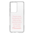 thumbnail image 1 of DistinctInk Clear Hybrid Case for Samsung Galaxy S21 Ultra (6.8" Screen) - Plenty of Fish in the Sea But Only a Few Mermaids - Tempered Glass Back, 1 of 2