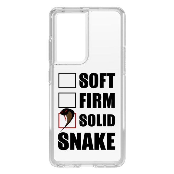 DistinctInk Clear Hybrid Case for Samsung Galaxy S21 Ultra (6.8" Screen) - Soft Firm Solid Snake - Shockproof Protection