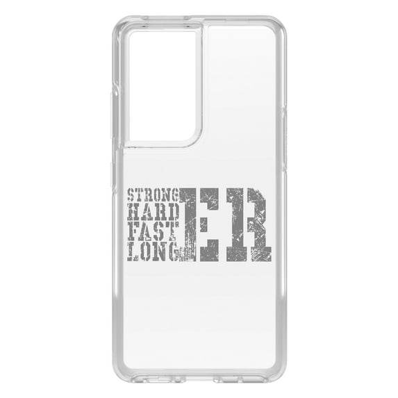 DistinctInk Clear Hybrid Case for Samsung Galaxy S21 Ultra (6.8" Screen) - Stronger Harder Faster Longer - Lightweight Grip