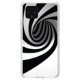 thumbnail image 1 of DistinctInk Clear Shockproof Hybrid Case for Google Pixel 4 (5.7" Screen) - TPU Bumper, Acrylic Back, Tempered Glass Screen Protector - Black White Swirl Vortex Geometric, 1 of 1