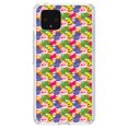 thumbnail image 1 of DistinctInk Clear Shockproof Hybrid Case for Google Pixel 4 (5.7" Screen) - TPU Bumper, Acrylic Back, Tempered Glass Screen Protector - Summer Vibes Floral Pattern Blue Orange Pink, 1 of 1