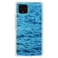 thumbnail image 1 of DistinctInk Clear Shockproof Hybrid Case for Google Pixel 4 XL (6.3" Screen) - TPU Bumper, Acrylic Back, Tempered Glass Screen Protector - Blue Water Ocean Waves, 1 of 1