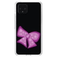 thumbnail image 1 of DistinctInk Clear Shockproof Hybrid Case for Google Pixel 4 XL (6.3" Screen) - TPU Bumper, Acrylic Back, Tempered Glass Screen Protector - Pink Black Bow Ribbon - Cartoon Bows / Ribbons, 1 of 1