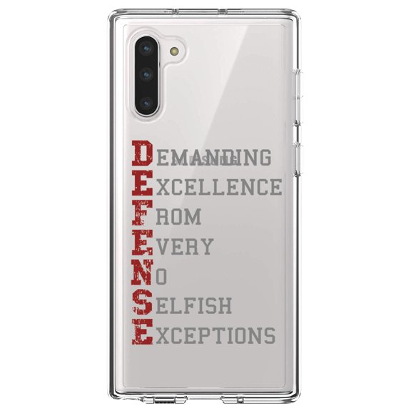 DistinctInk Clear Shockproof Hybrid Case for Samsung Galaxy Note 10 (6.3" Screen) - TPU Bumper Acrylic Back Tempered Glass Screen Protector - DEFENSE Demanding Excellence
